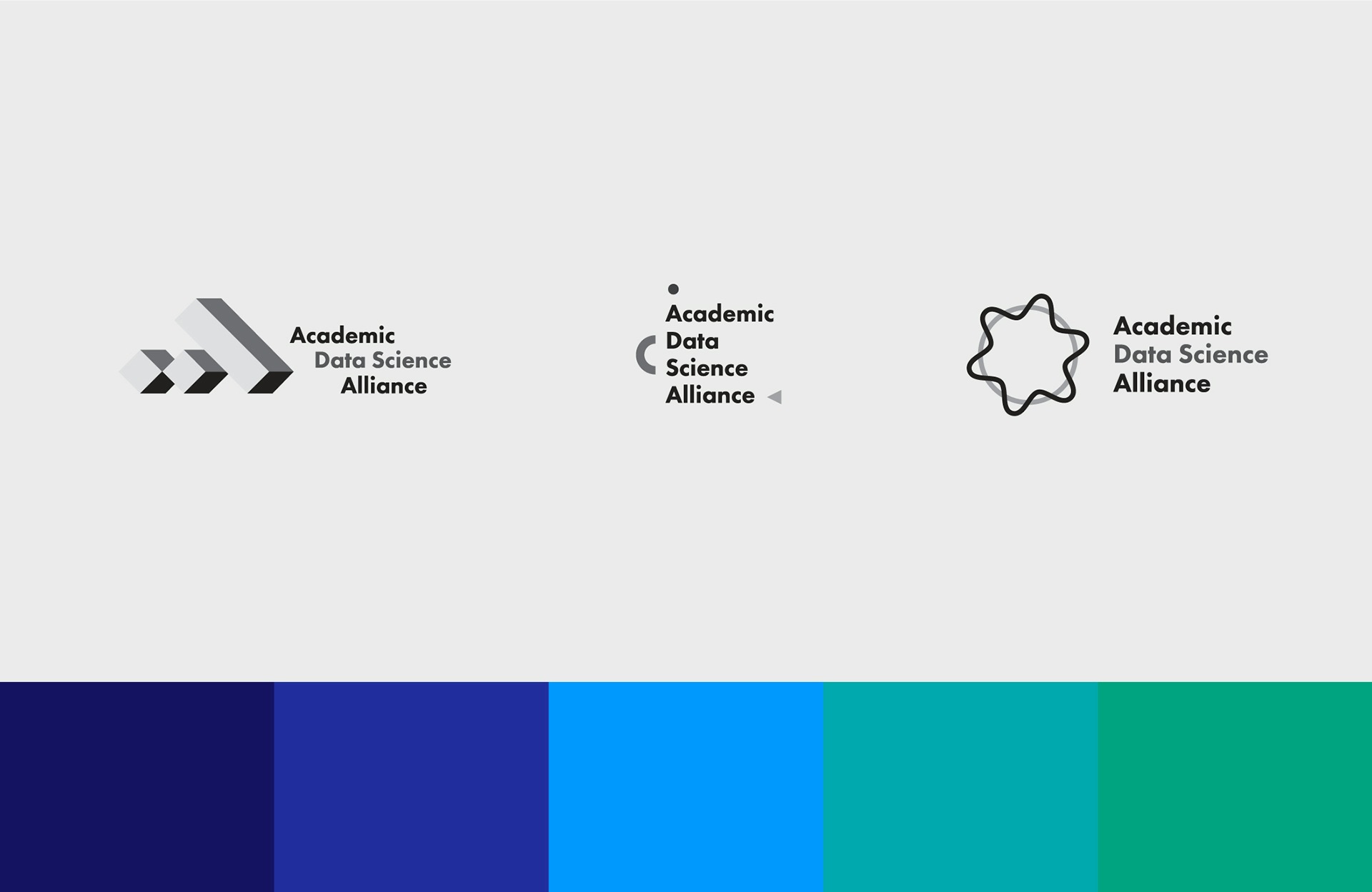 3 options for the ADSA logo design for the client to choose from
