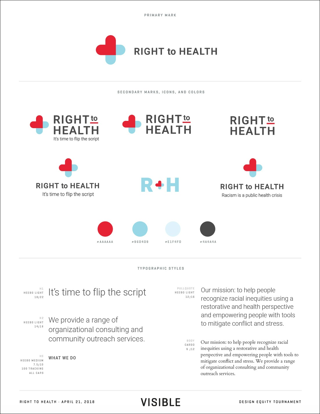 Right to Health marks, icons and colors. 
