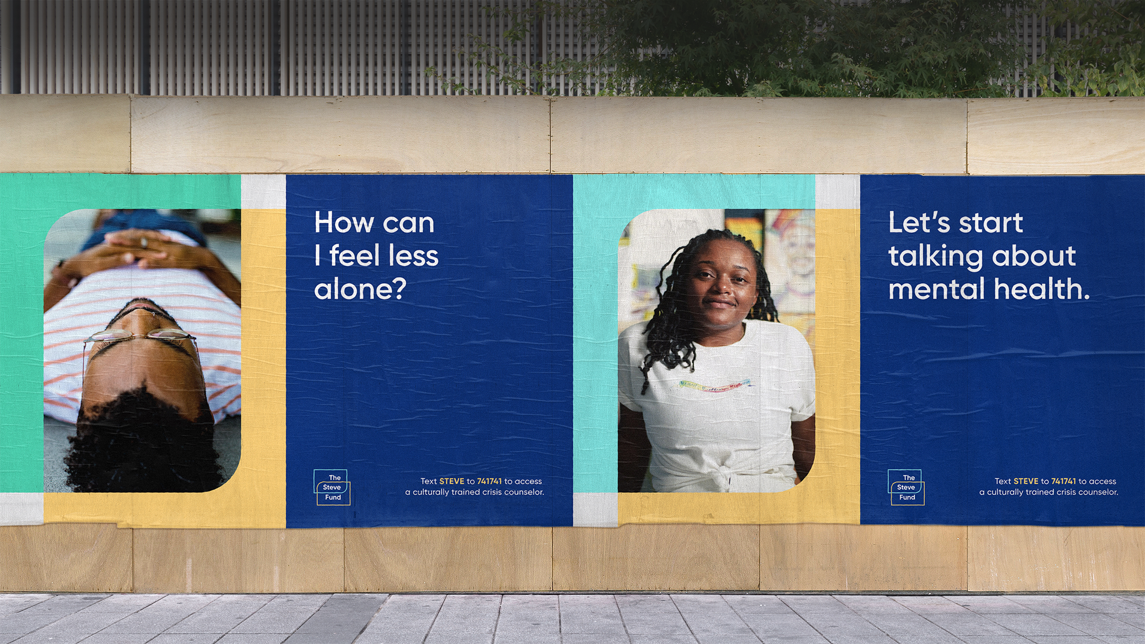 Billboard mockup of The Steve Fund new brand and messaging