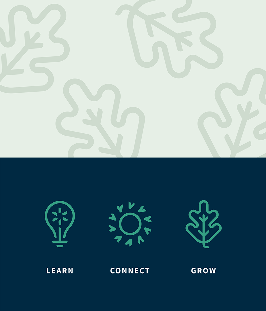 Custom iconography based on West Slope's messaging