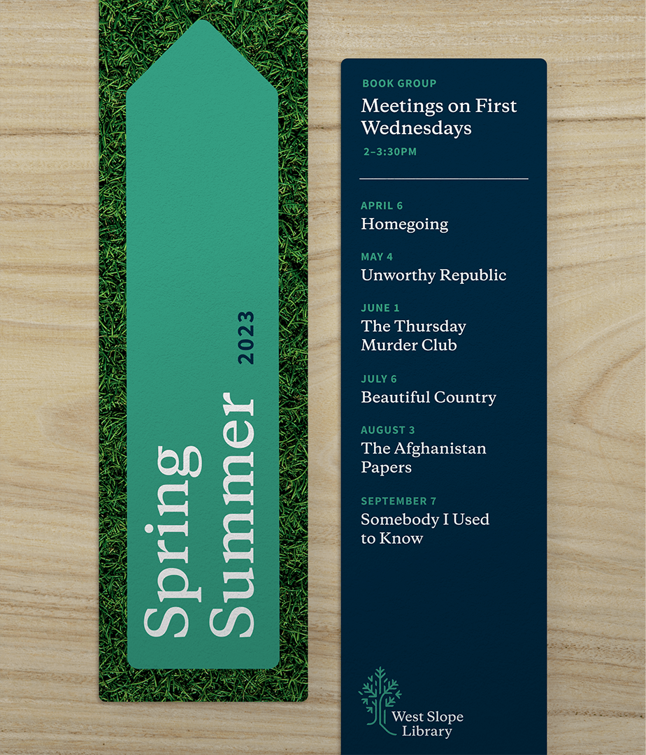 Mockups of branded campaign bookmarks