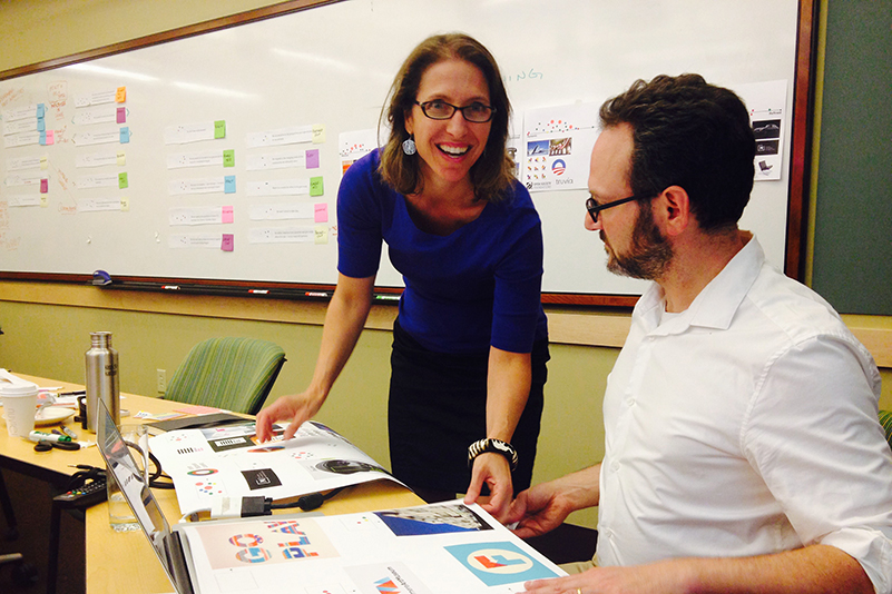 Talie and Scott Smith in brand workshop. 