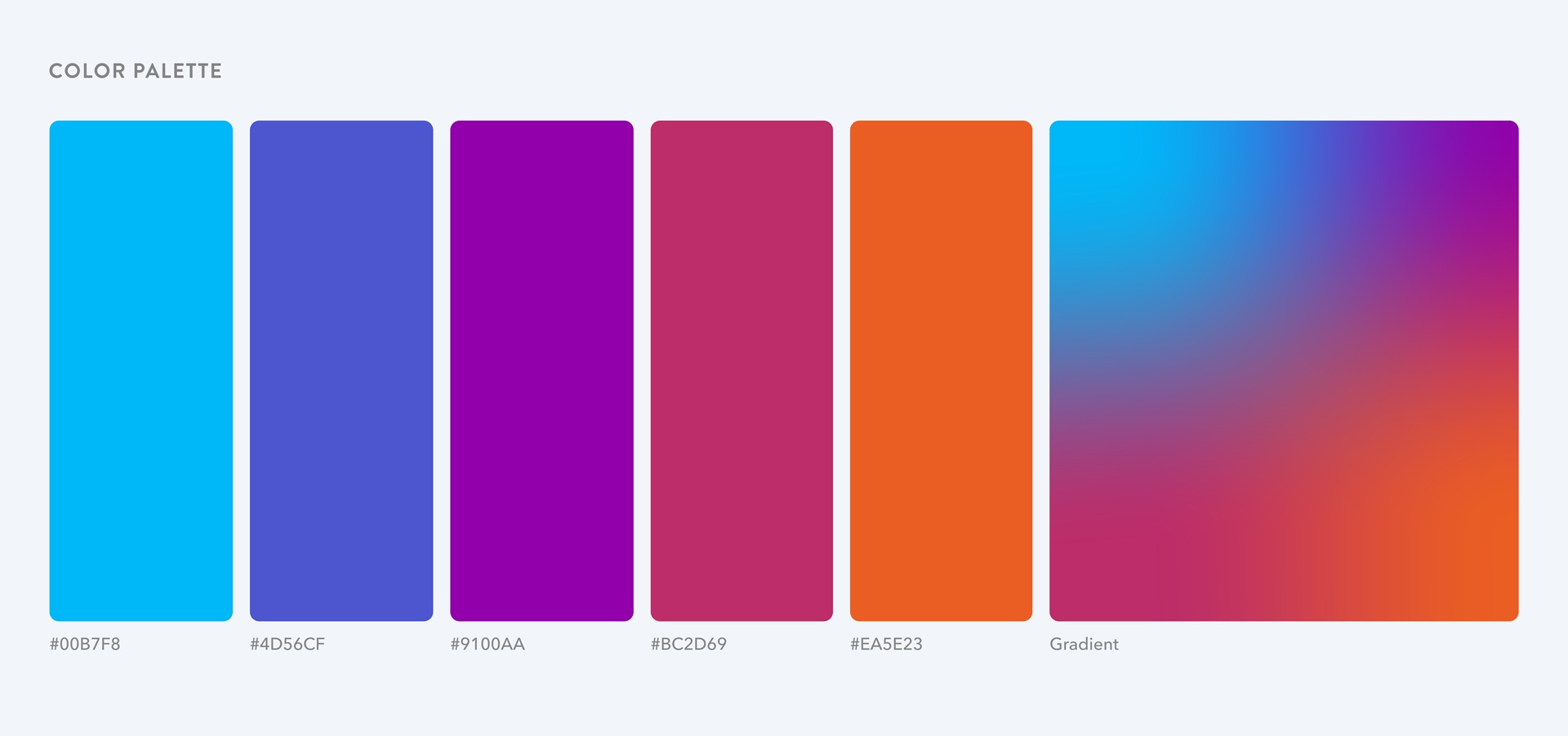 The Zebras Unite vibrant color palette