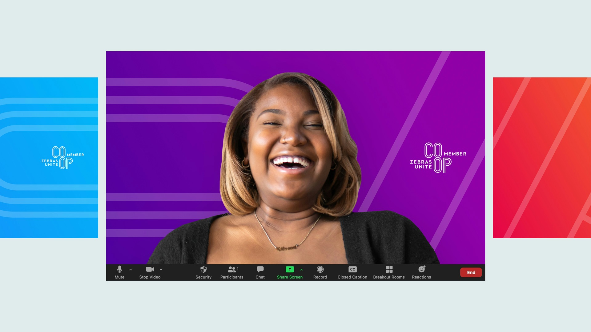 Zoom backgrounds for new Zebras members