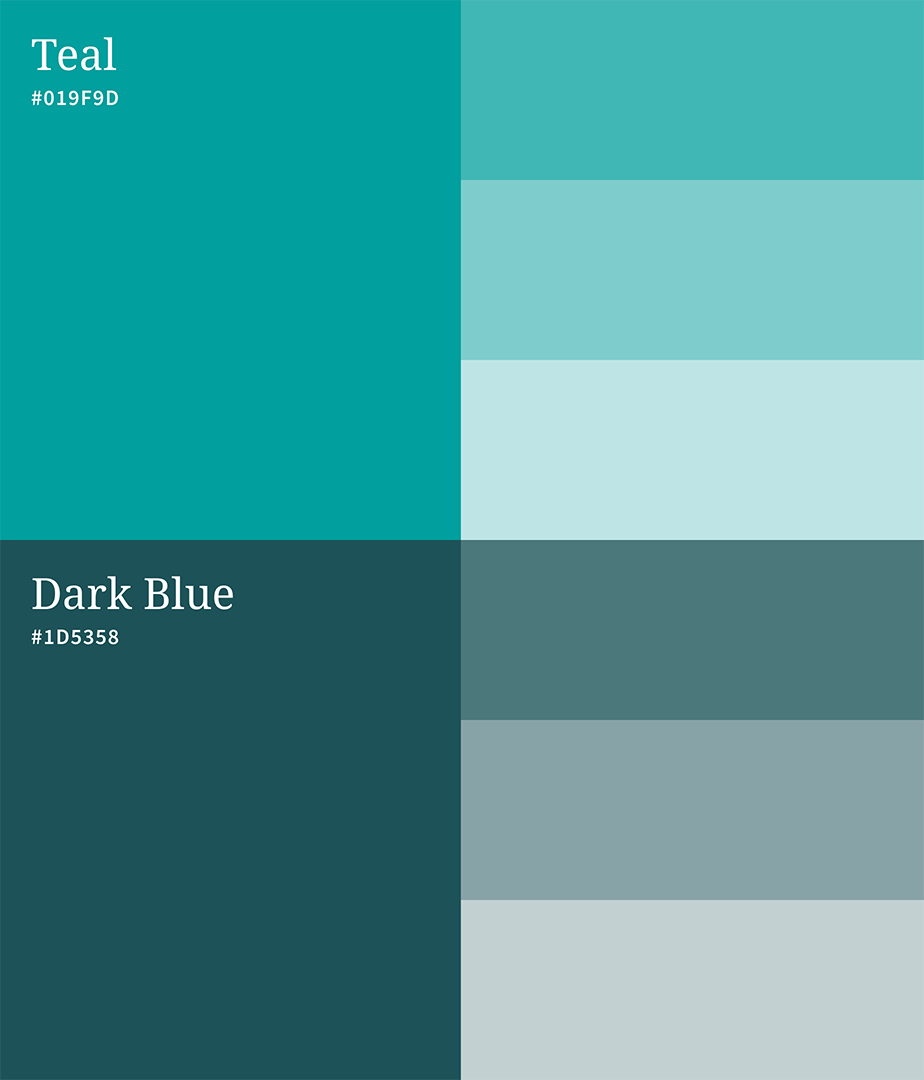 The Boston University CPR website color palette
