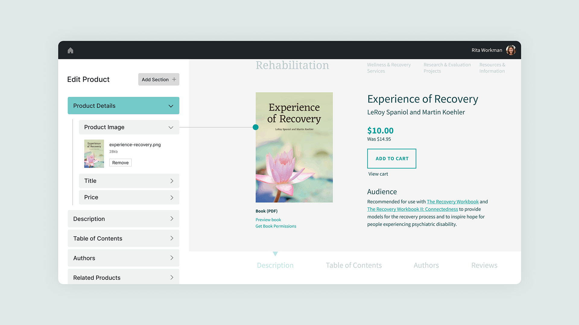 The content management system for the Boston University CPR website uses a drag and drop builder to create and edit pages.