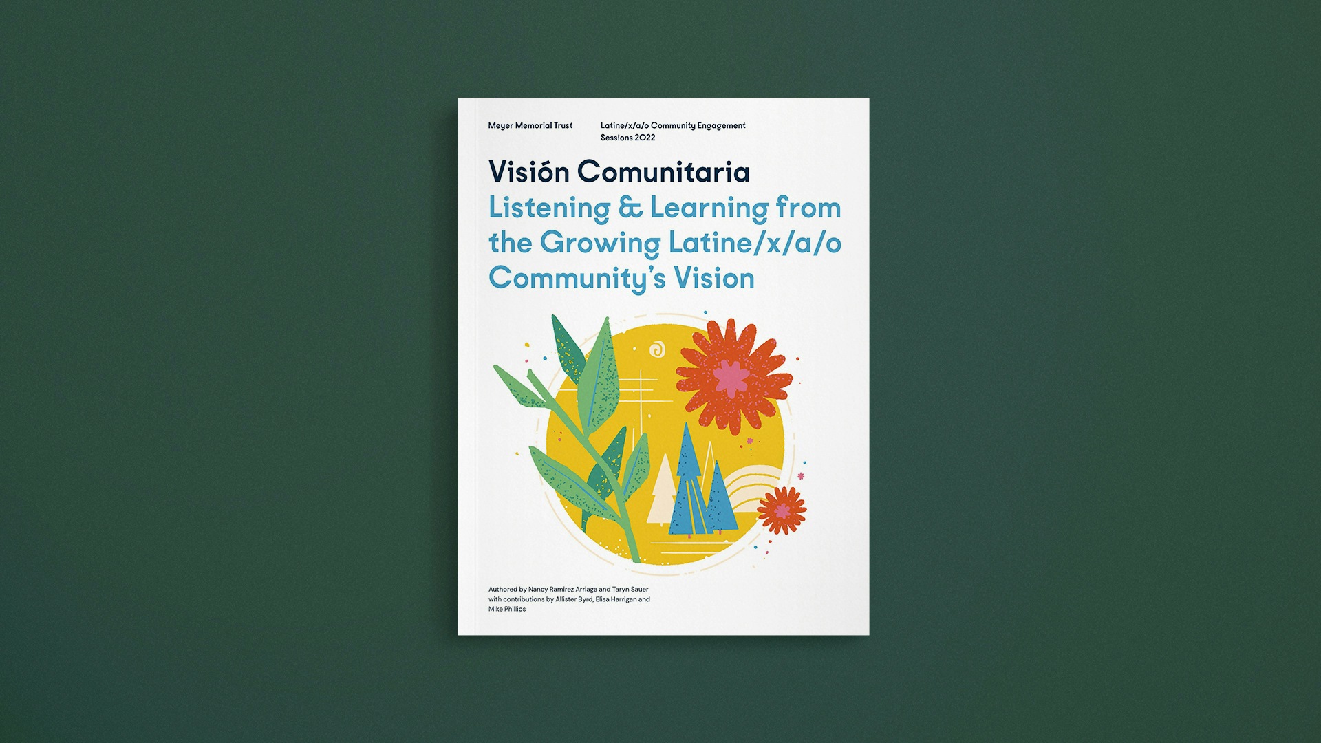 An overhead photograph of the report cover on a flat surface.