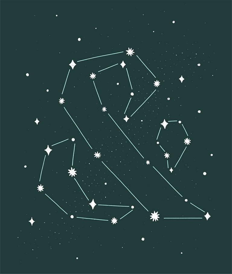 Ampersand made out of constellation
