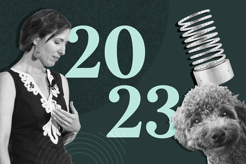 A collage of photographs from the year surround the numbers ʻ2023ʻ.