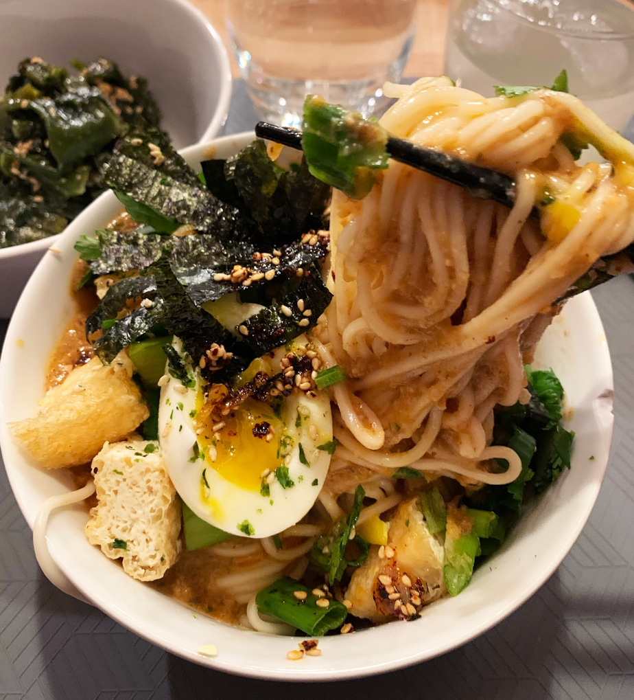 Delicious vegetarian ramen made by Scott Smith.