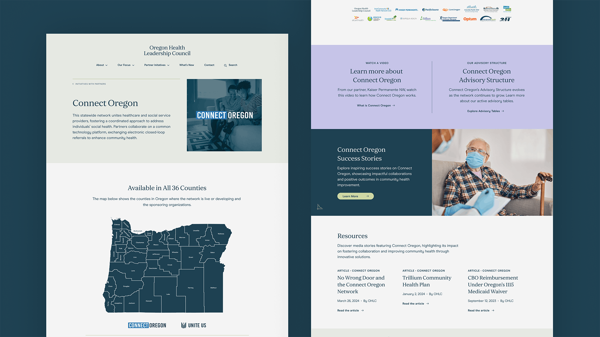 An example of a tertiary service page design.