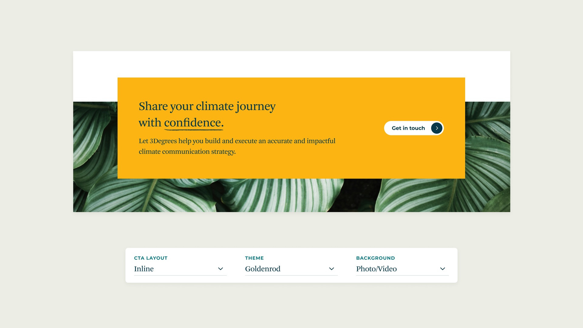 An example of a call-to-action module on the site.